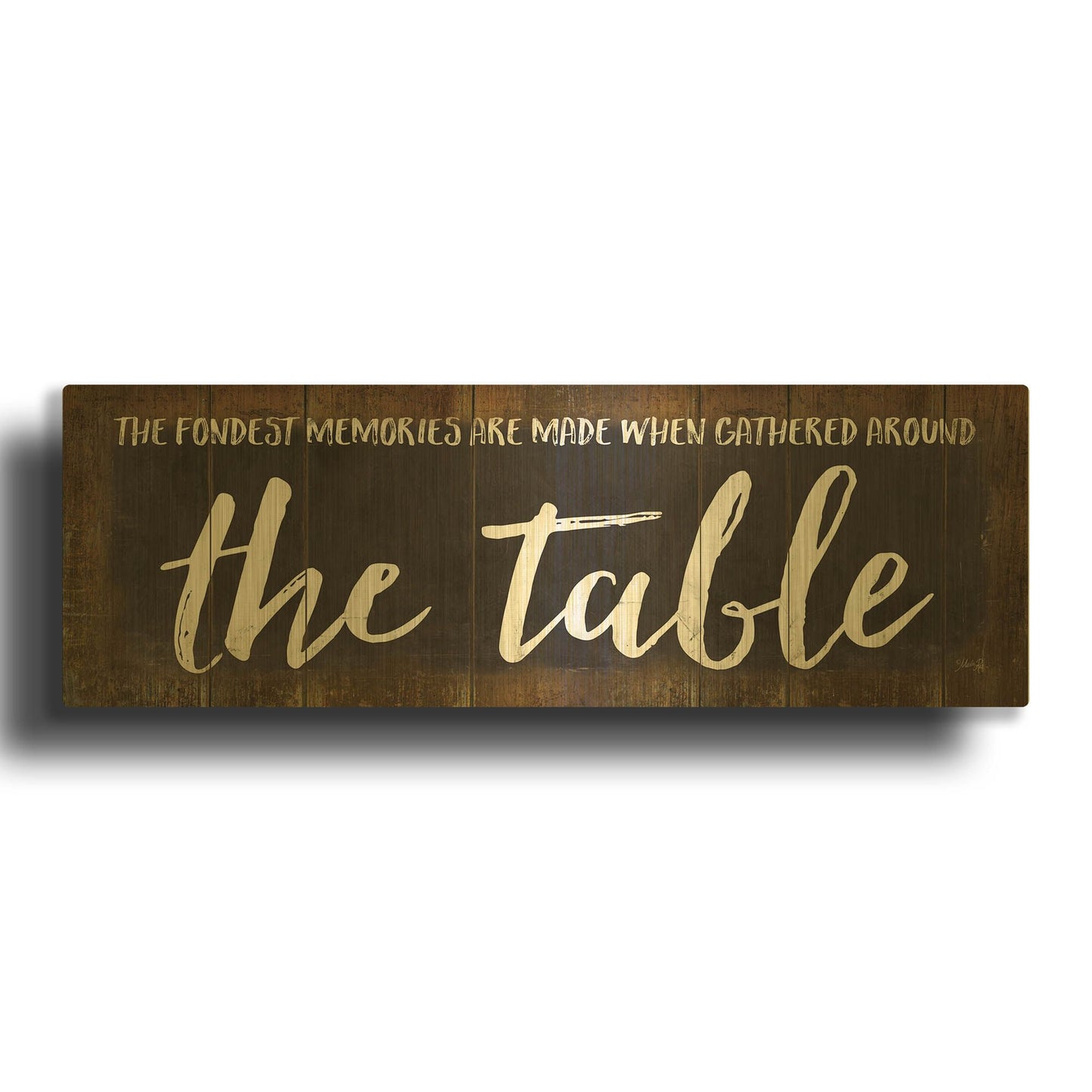 'The Table' By Marla Rae Gold Metal Wall Art