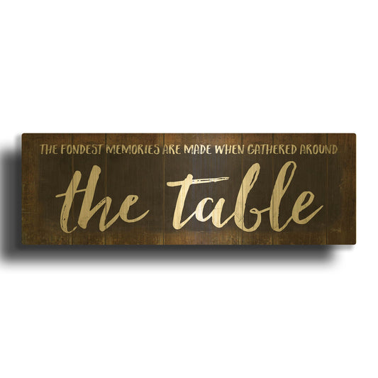 'The Table' By Marla Rae Gold Metal Wall Art