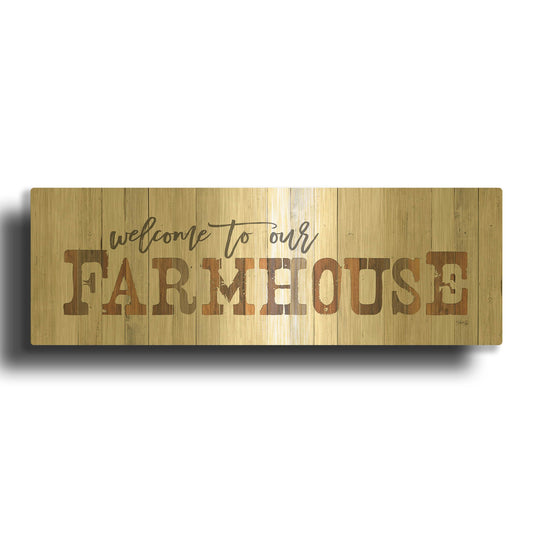 'Welcome to Our Farmhouse' By Marla Rae Gold Metal Wall Art