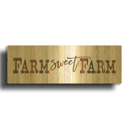'Farm Sweet Farm' By Marla Rae Gold Metal Wall Art