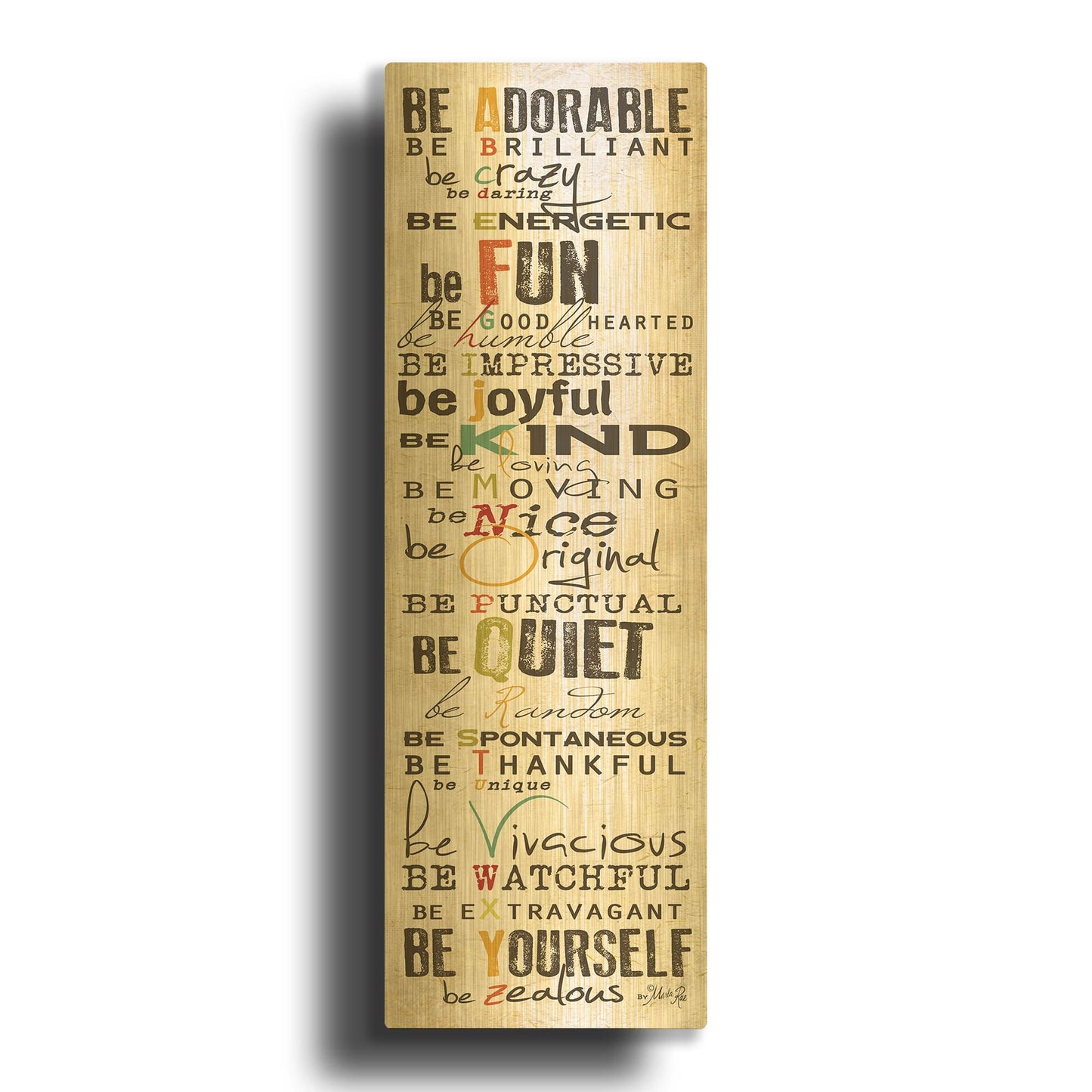 'The Way to Be' By Marla Rae Gold Metal Wall Art