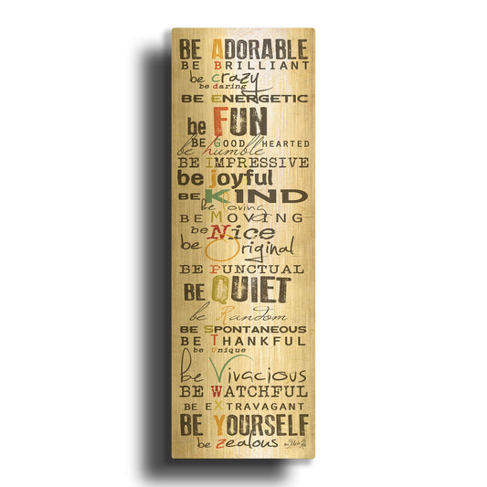 'The Way to Be' By Marla Rae Gold Metal Wall Art