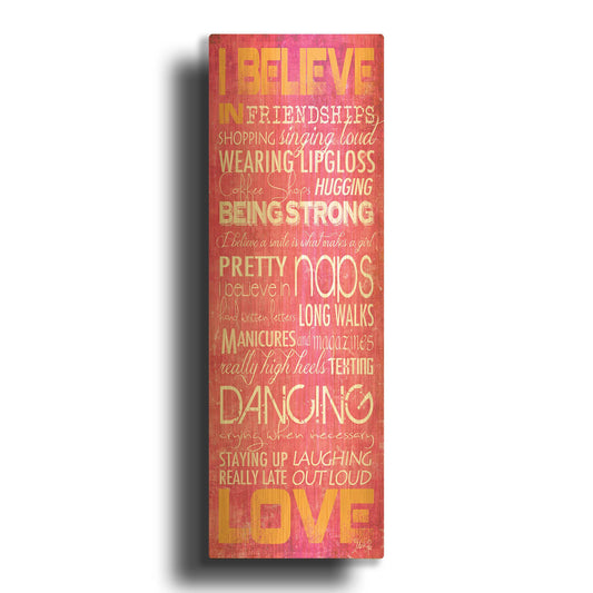 'I Believe in Love' By Marla Rae Gold Metal Wall Art