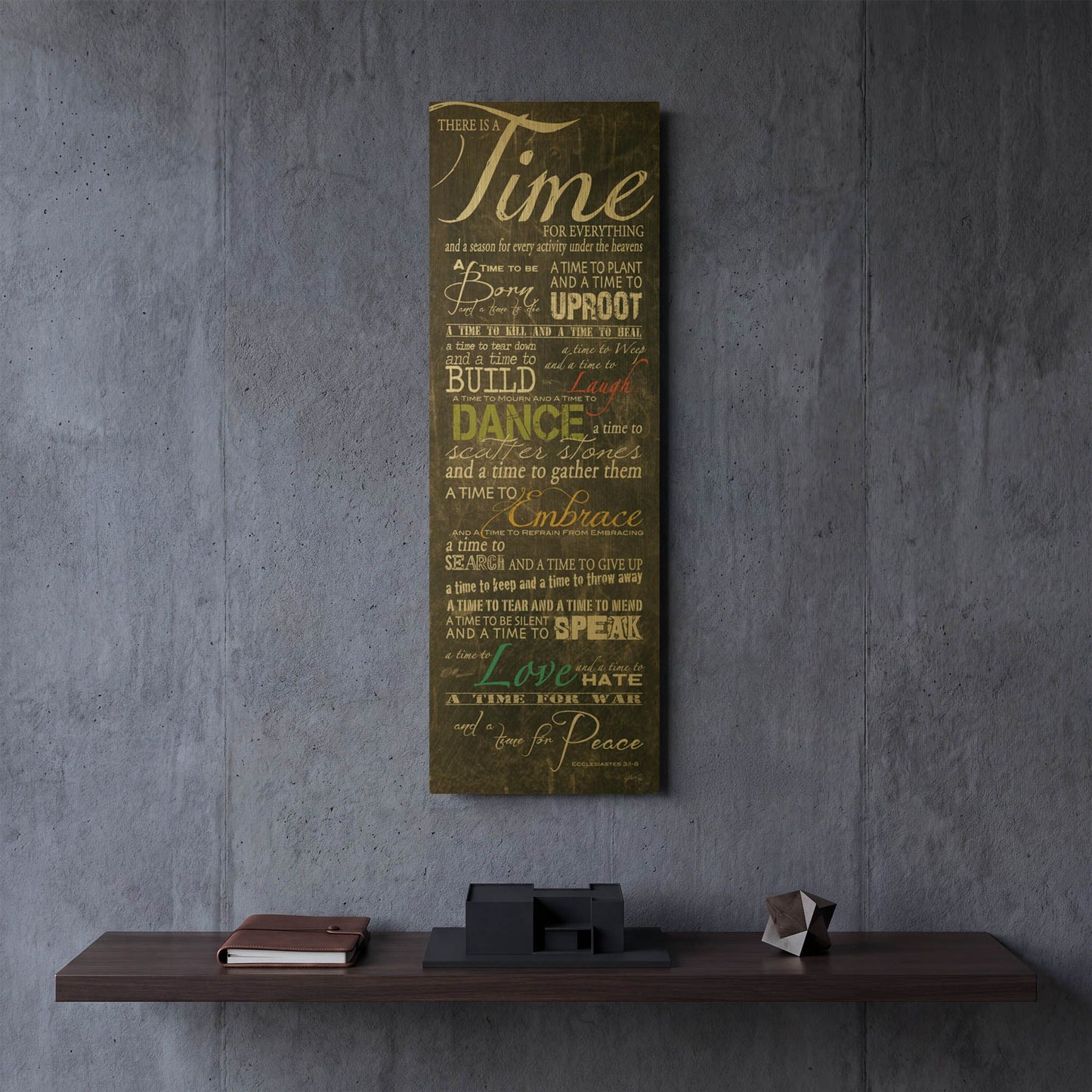 'Time for Everything' By Marla Rae Gold Metal Wall Art