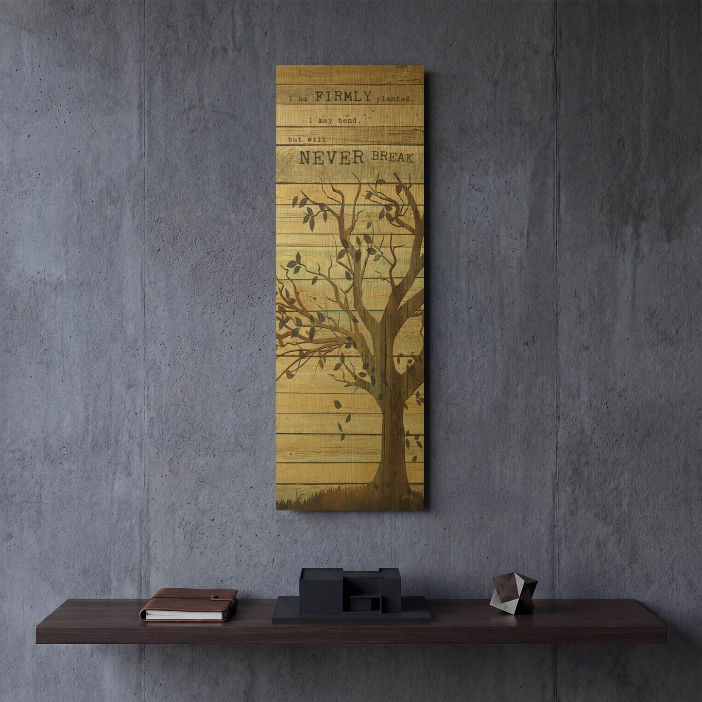 'I Am Firmly Planted' By Marla Rae Gold Metal Wall Art