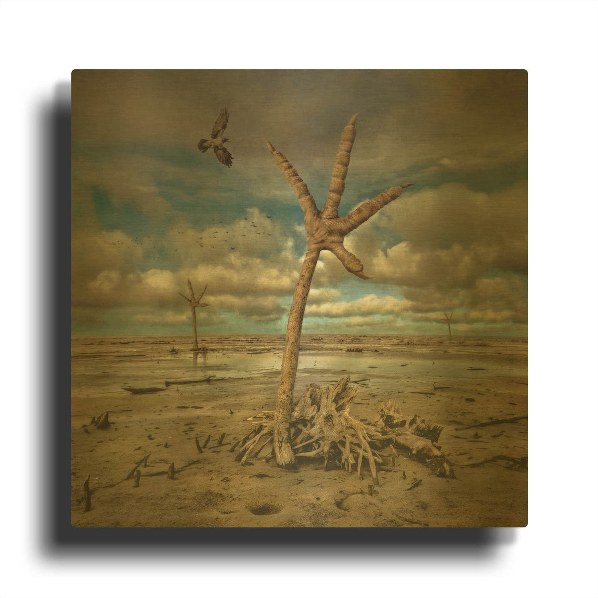 'Wetlands' By Dariusz Klimczak Gold Metal Wall Art