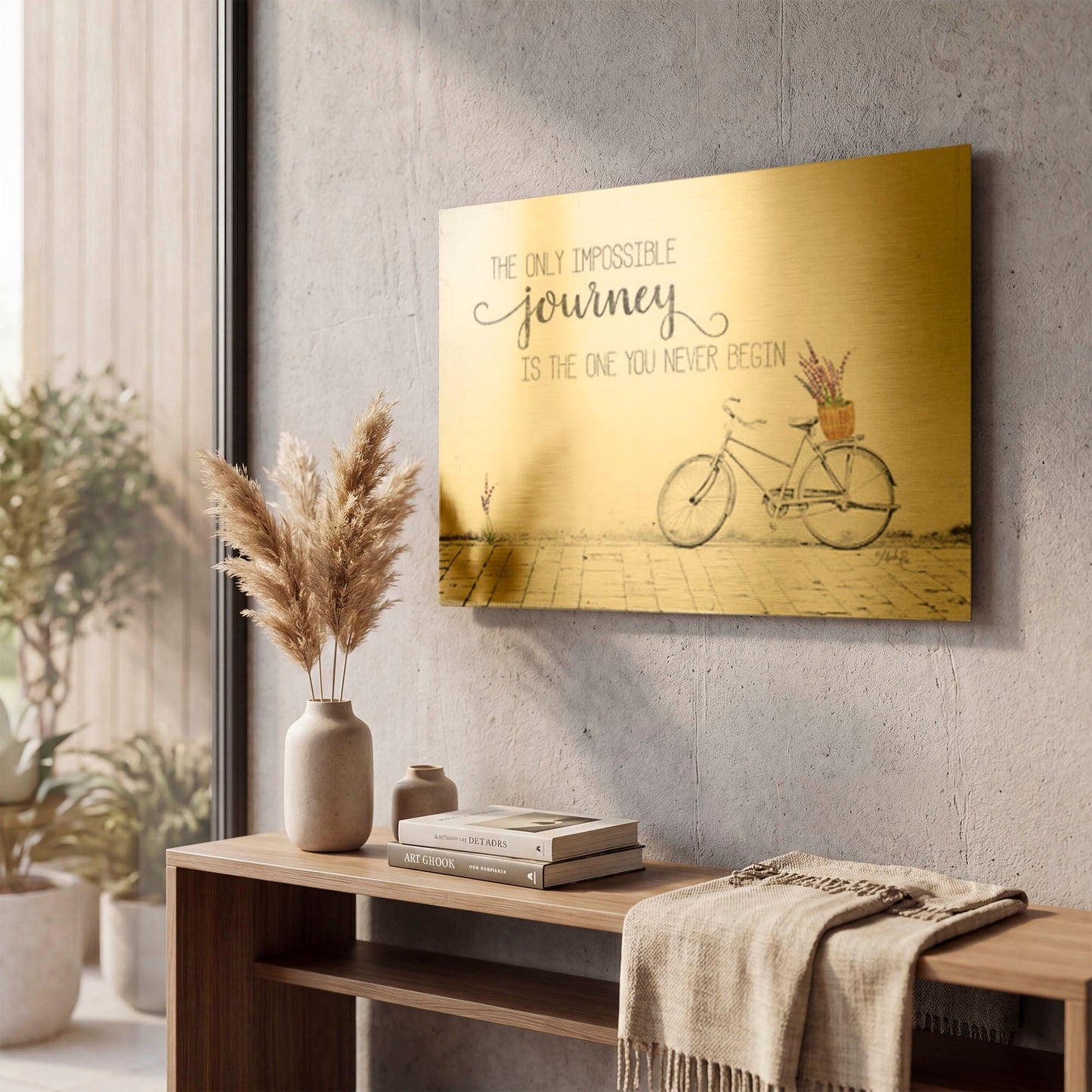 'Impossible Journey' By Marla Rae Gold Metal Wall Art