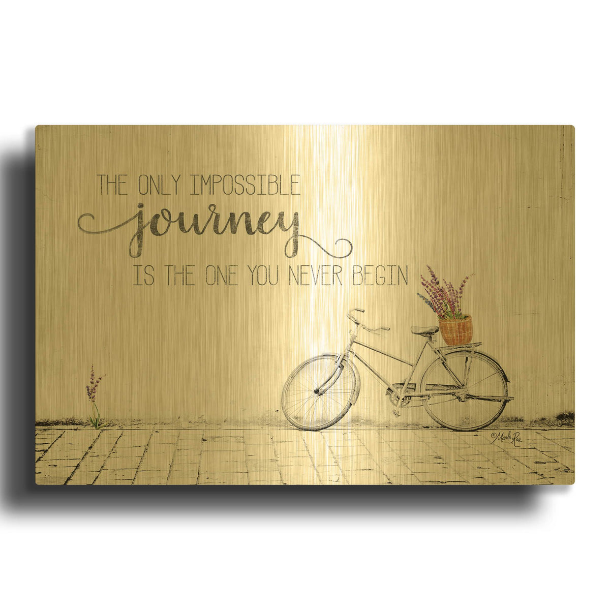 'Impossible Journey' By Marla Rae Gold Metal Wall Art