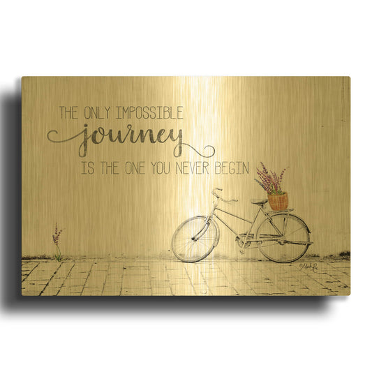 'Impossible Journey' By Marla Rae Gold Metal Wall Art