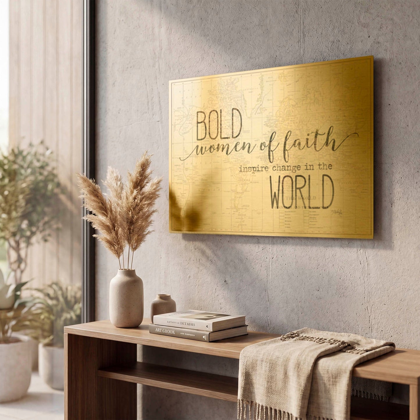 'Bold Women of Faith' By Marla Rae Gold Metal Wall Art