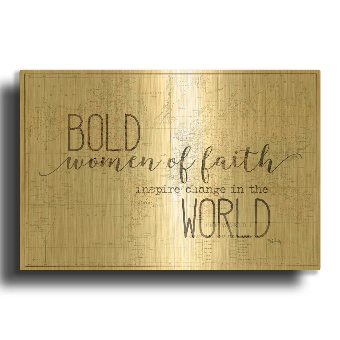 'Bold Women of Faith' By Marla Rae Gold Metal Wall Art