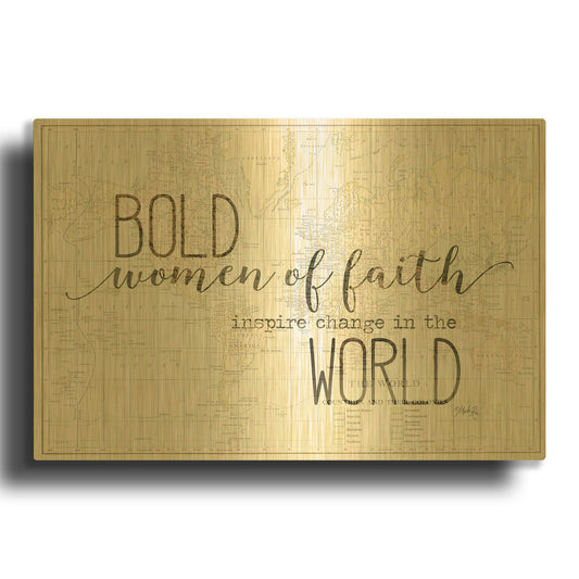 'Bold Women of Faith' By Marla Rae Gold Metal Wall Art