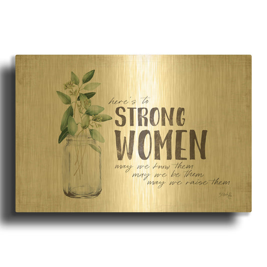 'Here' By Marla Rae Gold Metal Wall Art