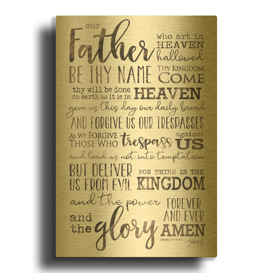 'Our Father' By Marla Rae Gold Metal Wall Art