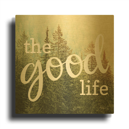 'The Good Life' By Marla Rae Gold Metal Wall Art