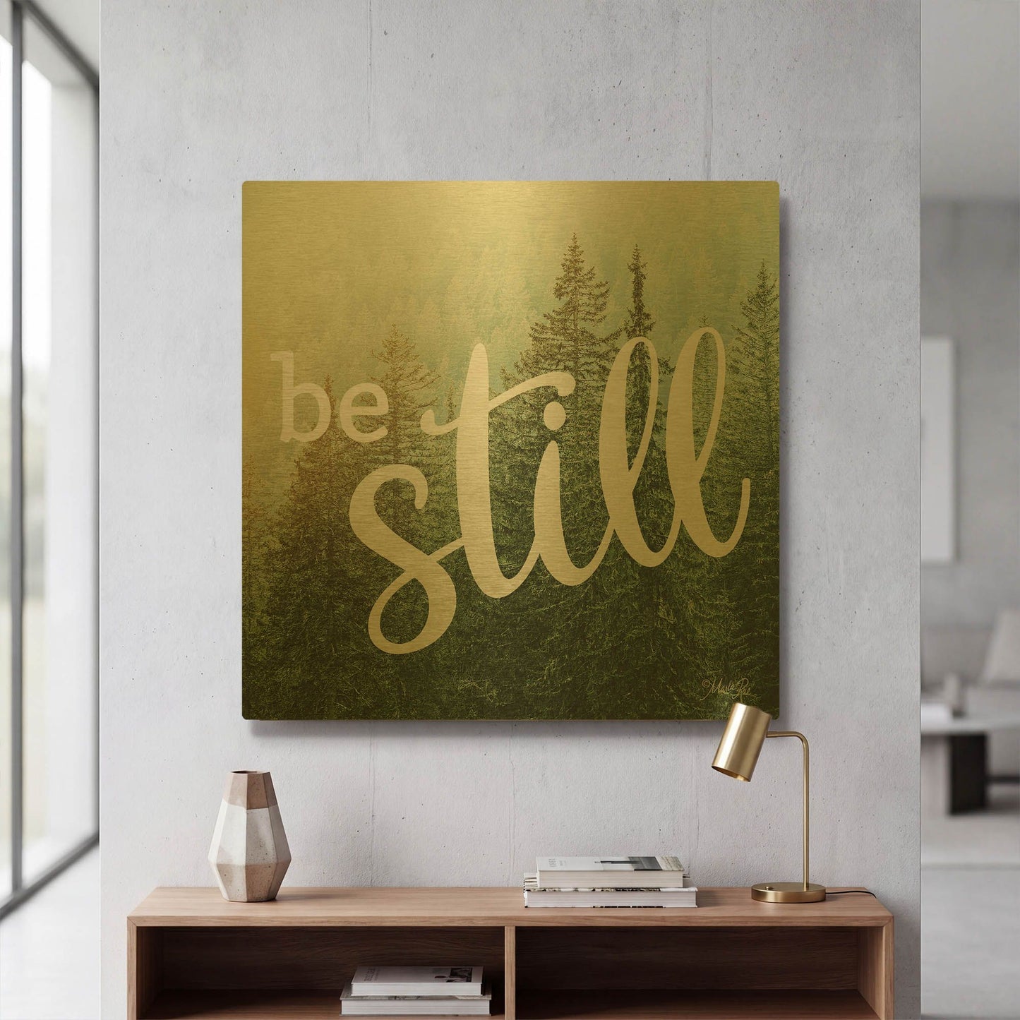 'Be Still' By Marla Rae Gold Metal Wall Art
