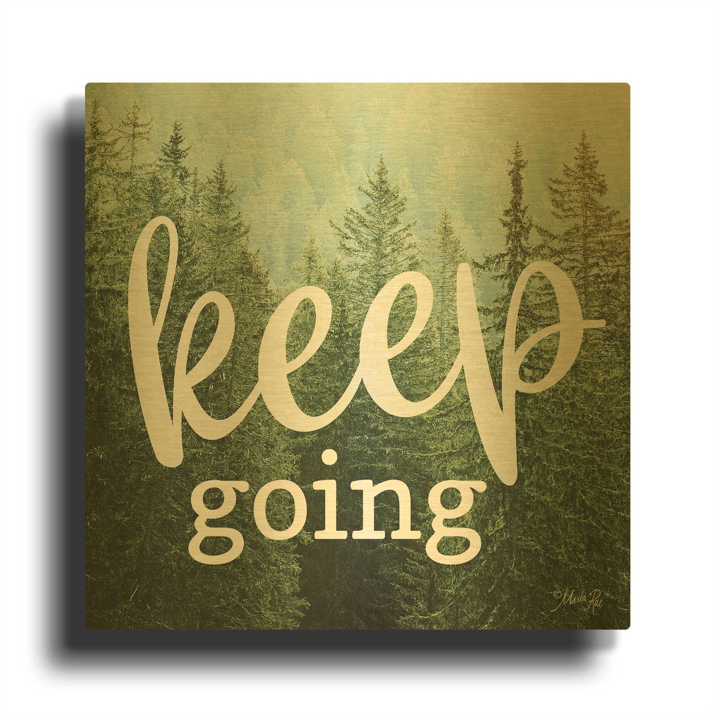 'Keep Going' By Marla Rae Gold Metal Wall Art