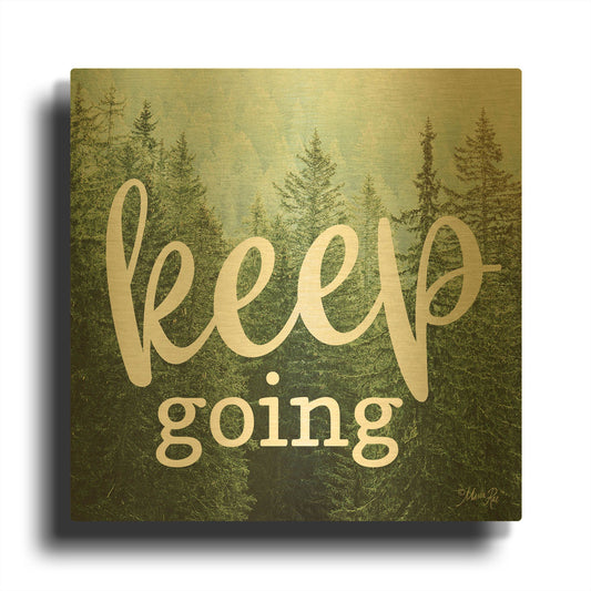 'Keep Going' By Marla Rae Gold Metal Wall Art