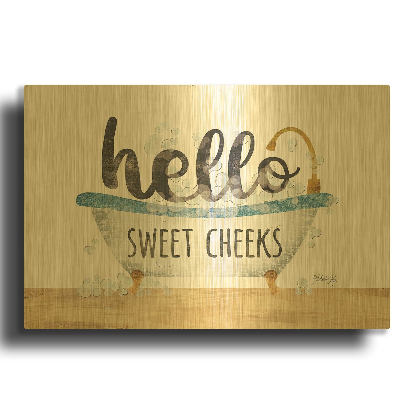'Hello Sweet Cheeks' By Marla Rae Gold Metal Wall Art