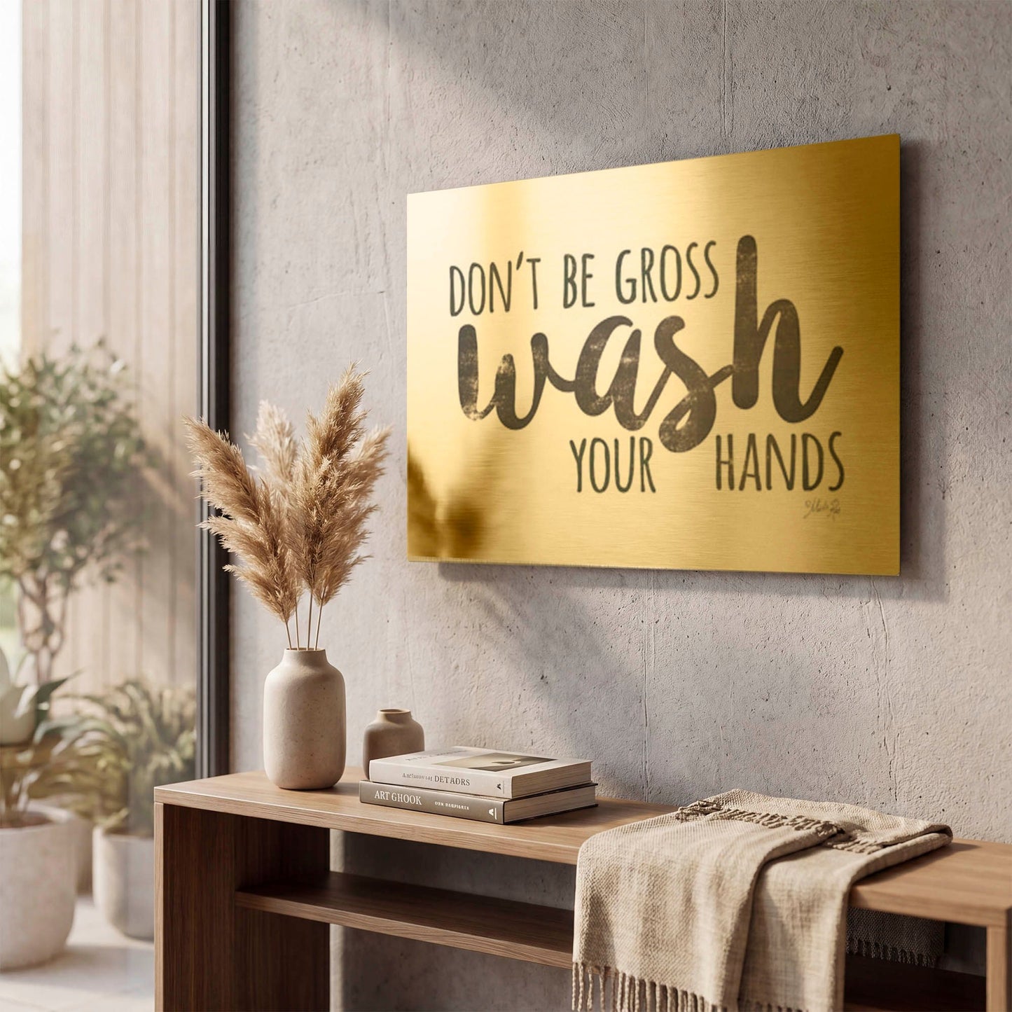 'Don' By Marla Rae Gold Metal Wall Art