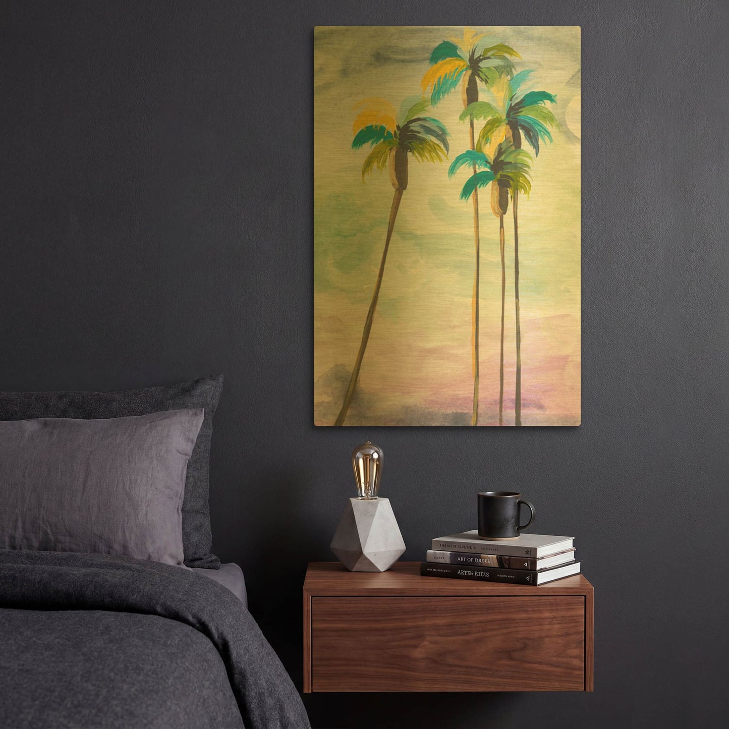 'Four Palms No. 2' By Jan Weiss Gold Metal Wall Art