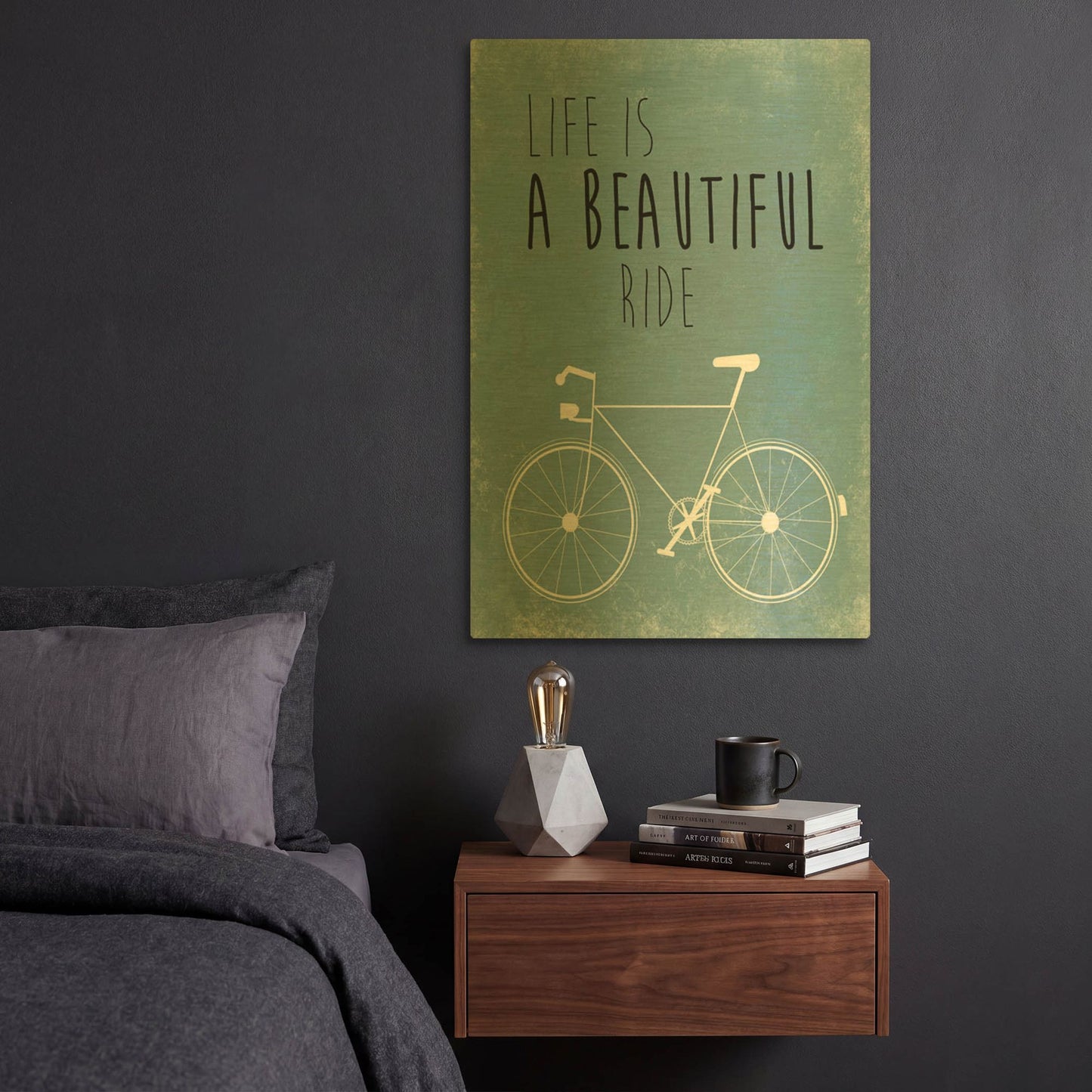 'A Beautiful Ride' By Jan Weiss Gold Metal Wall Art