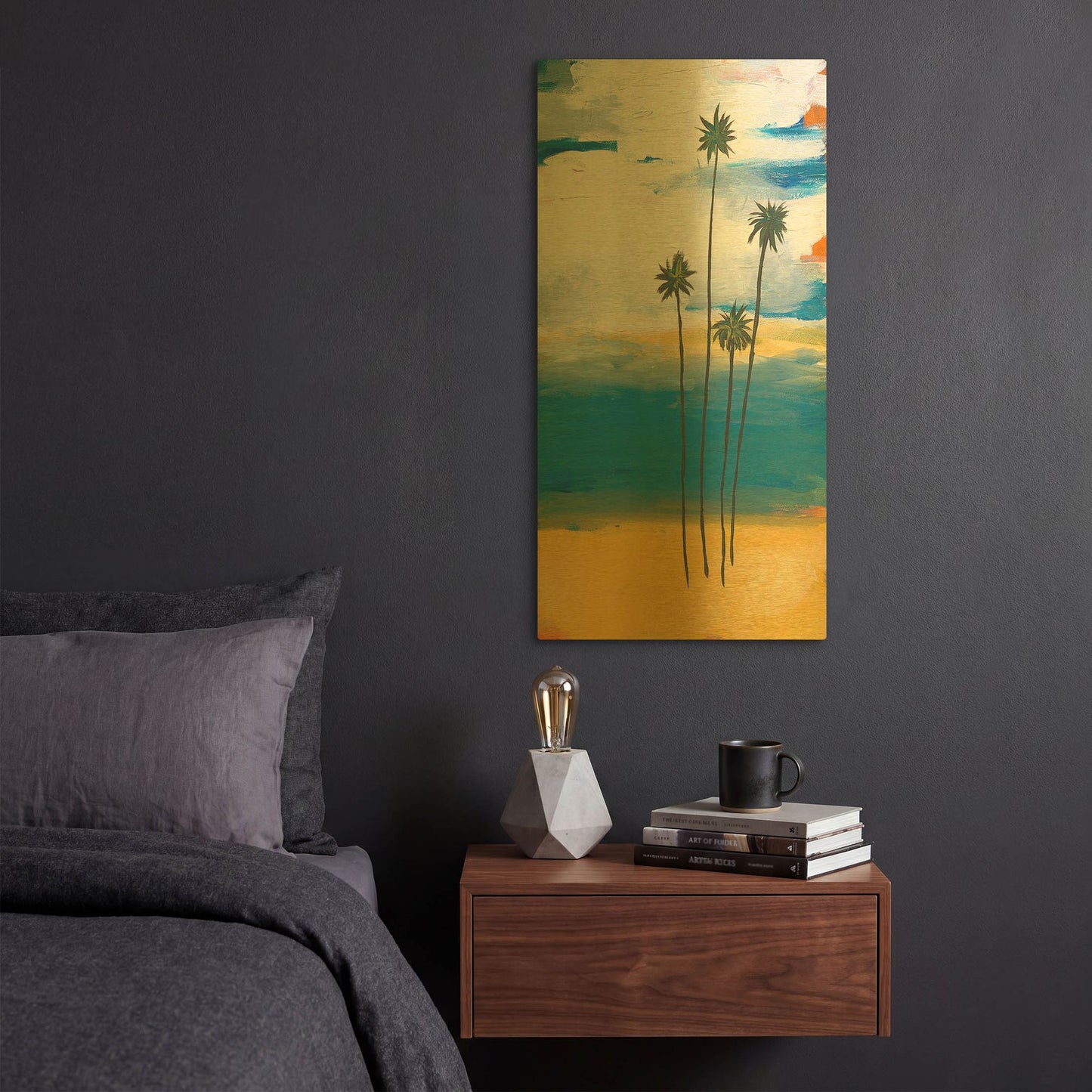 'Four Palms' By Jan Weiss Gold Metal Wall Art