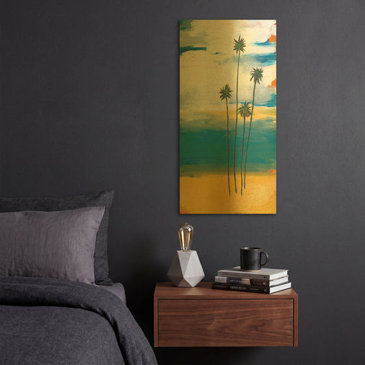 'Four Palms' By Jan Weiss Gold Metal Wall Art