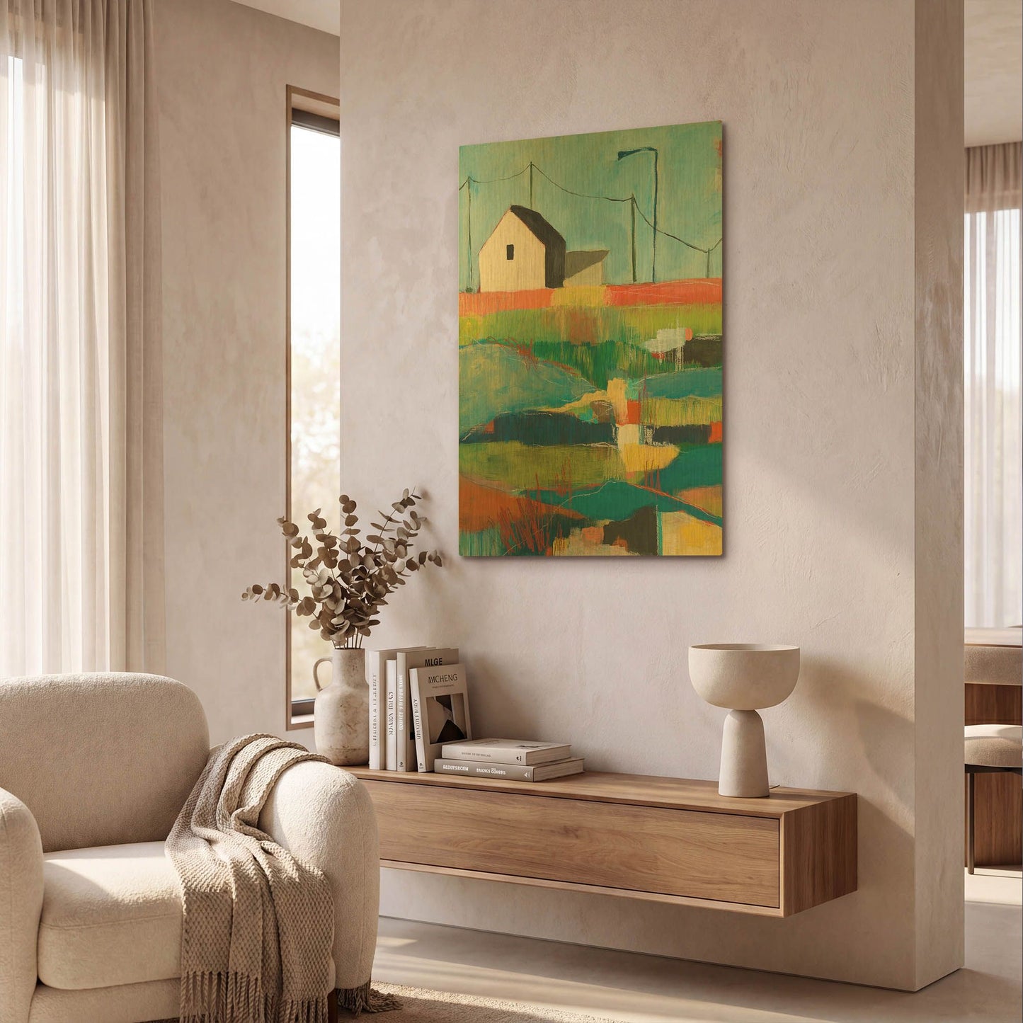 'Western Edge' By Jan Weiss Gold Metal Wall Art
