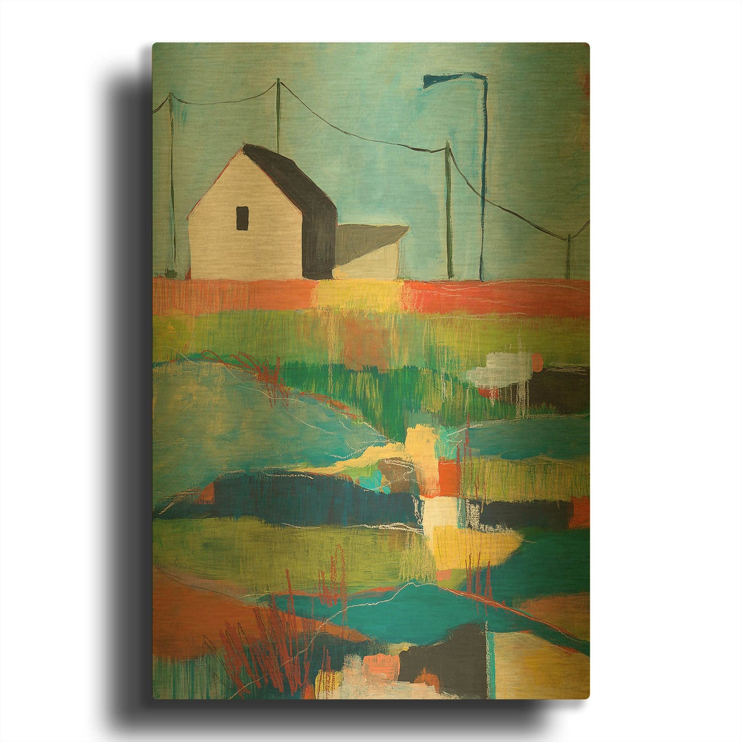 'Western Edge' By Jan Weiss Gold Metal Wall Art