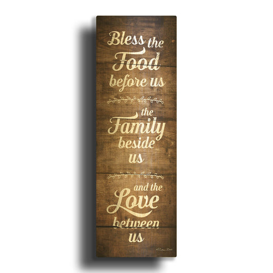 'Bless the Food Before Us' By Susan Ball Gold Metal Wall Art