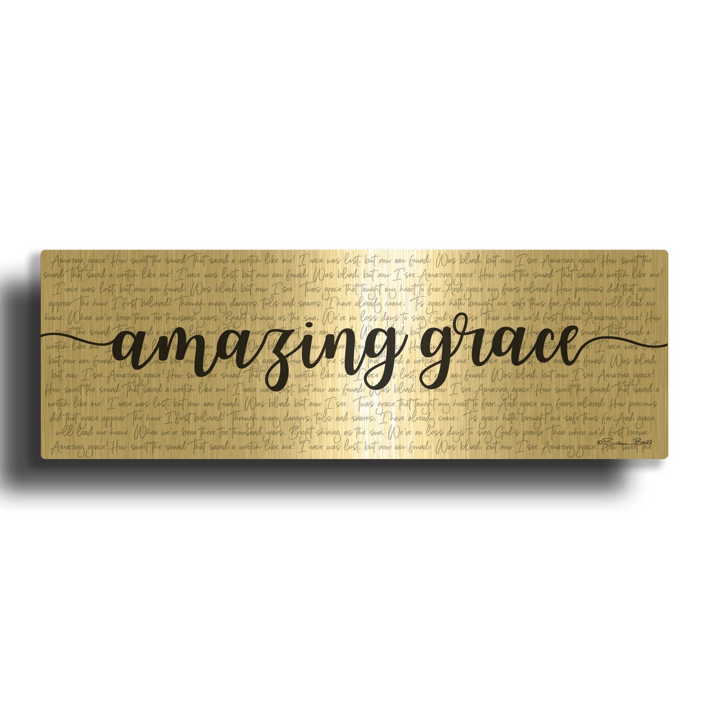 'Amazing Grace' By Susan Ball Gold Metal Wall Art