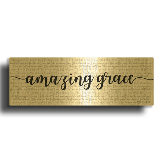 'Amazing Grace' By Susan Ball Gold Metal Wall Art
