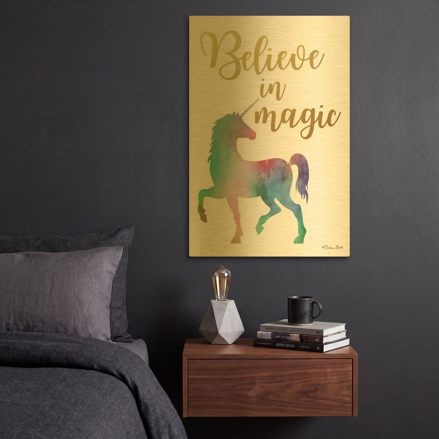 'Believe in Magic' By Susan Ball Gold Metal Wall Art