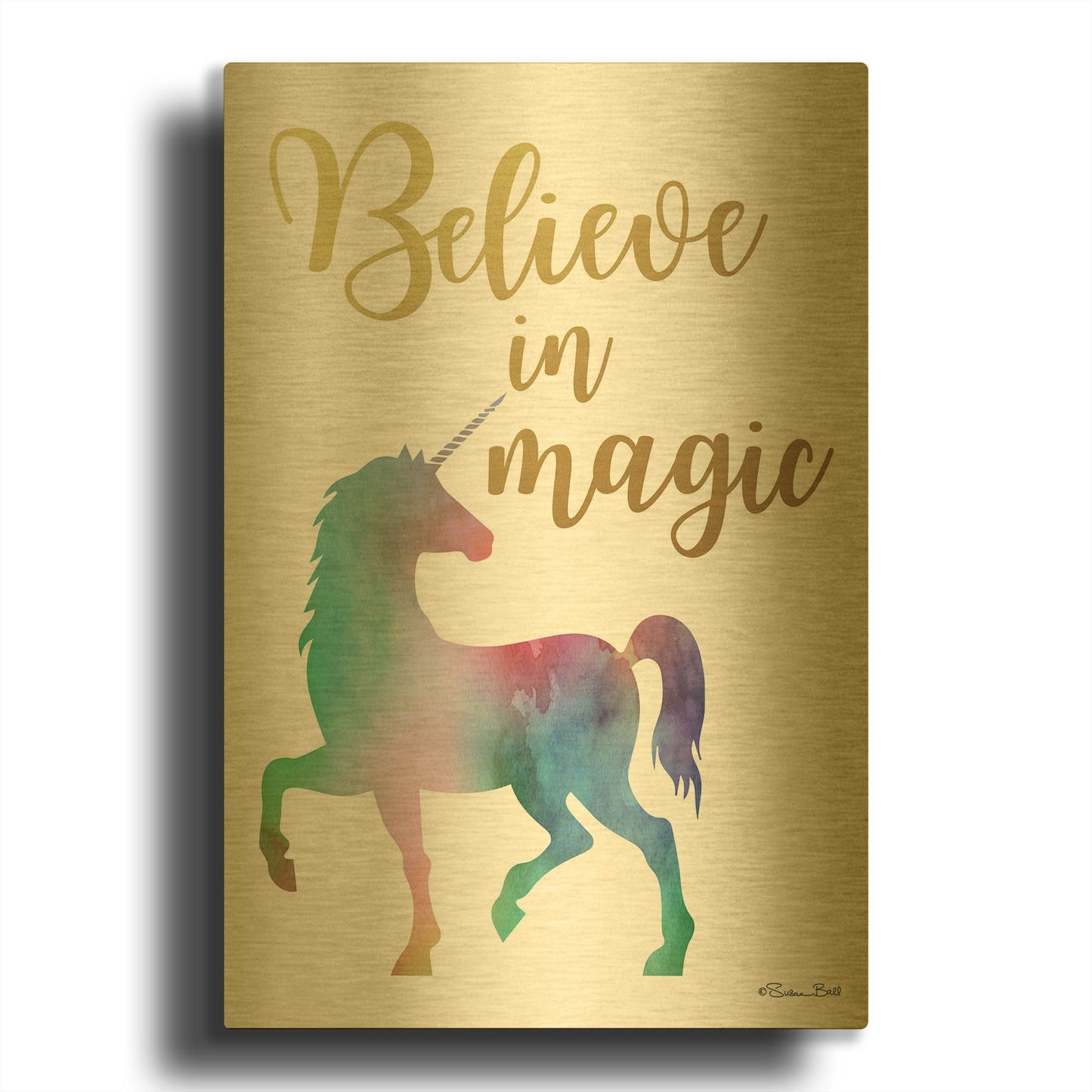 'Believe in Magic' By Susan Ball Gold Metal Wall Art