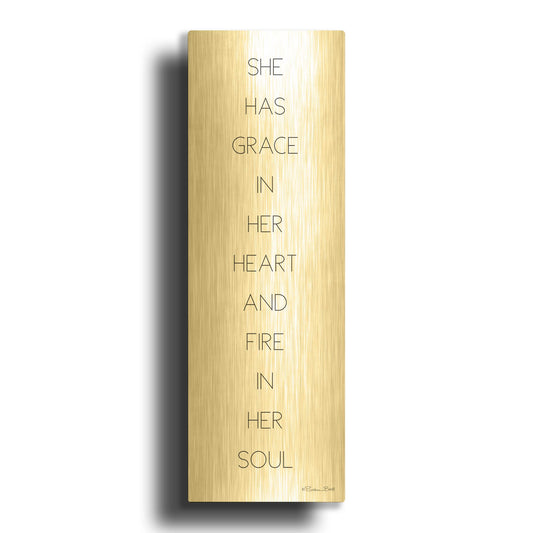 'Fire in Her Soul' By Susan Ball Gold Metal Wall Art