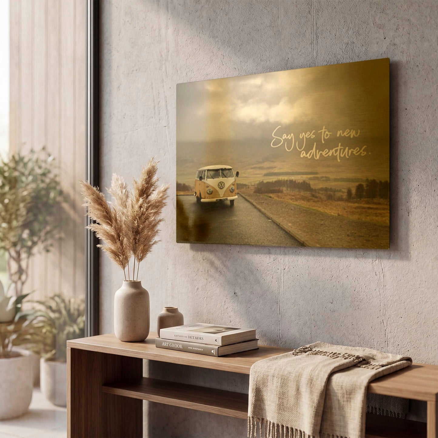 'Say Yes to New Adventure' By Susan Ball Gold Metal Wall Art