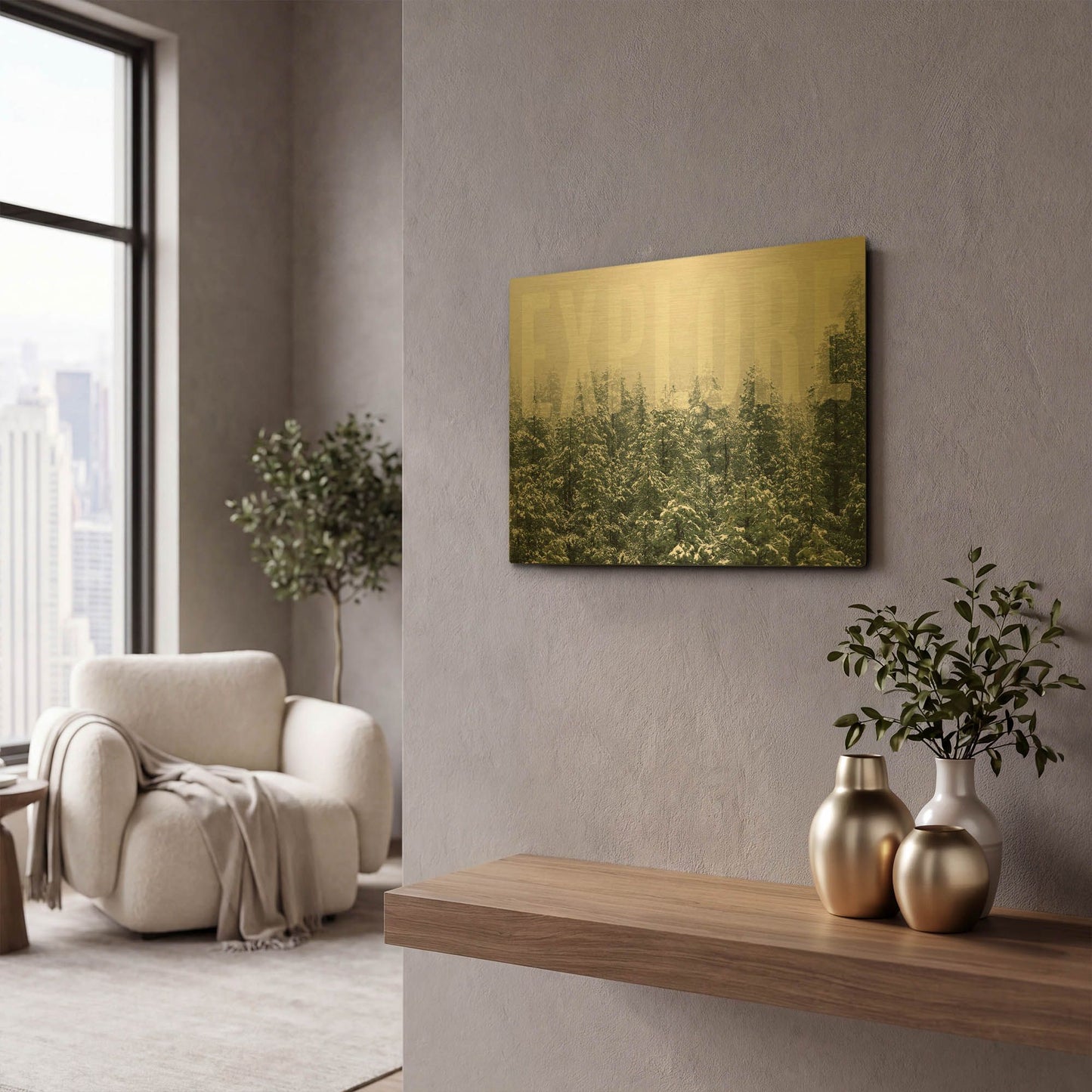 'Explore' By Susan Ball Gold Metal Wall Art