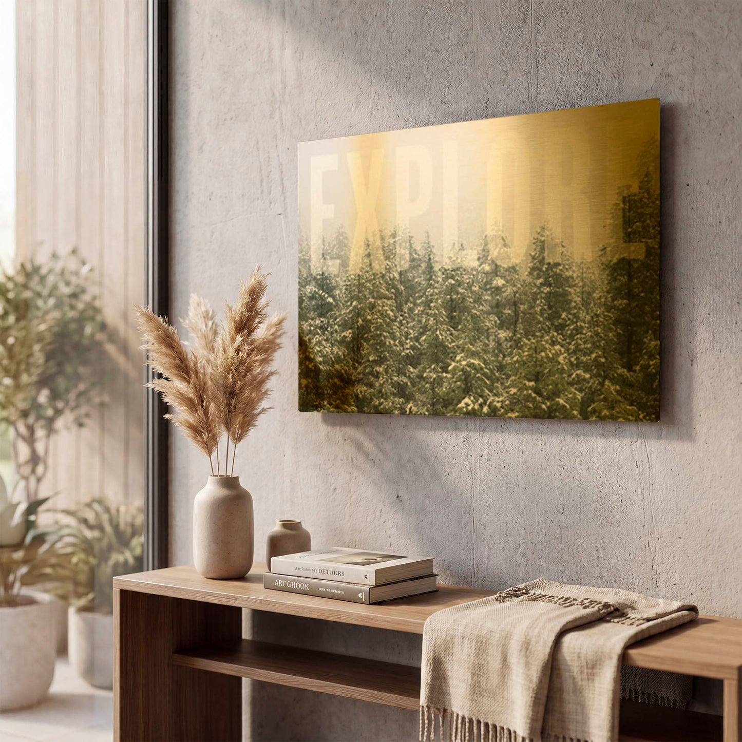 'Explore' By Susan Ball Gold Metal Wall Art