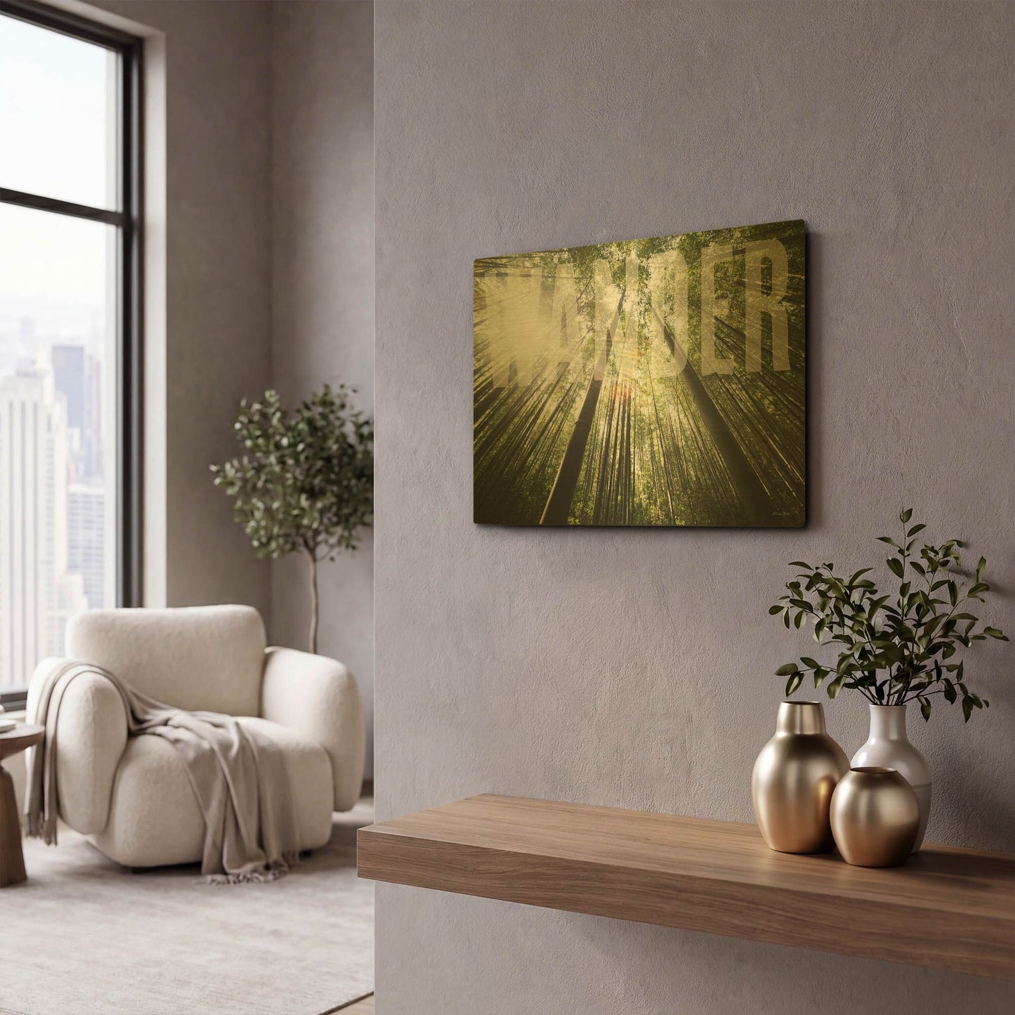 'Wander' By Susan Ball Gold Metal Wall Art