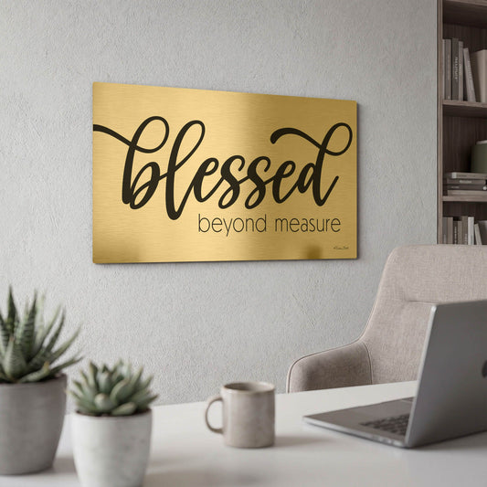 'Blessed Beyond Measure' By Susan Ball Gold Metal Wall Art