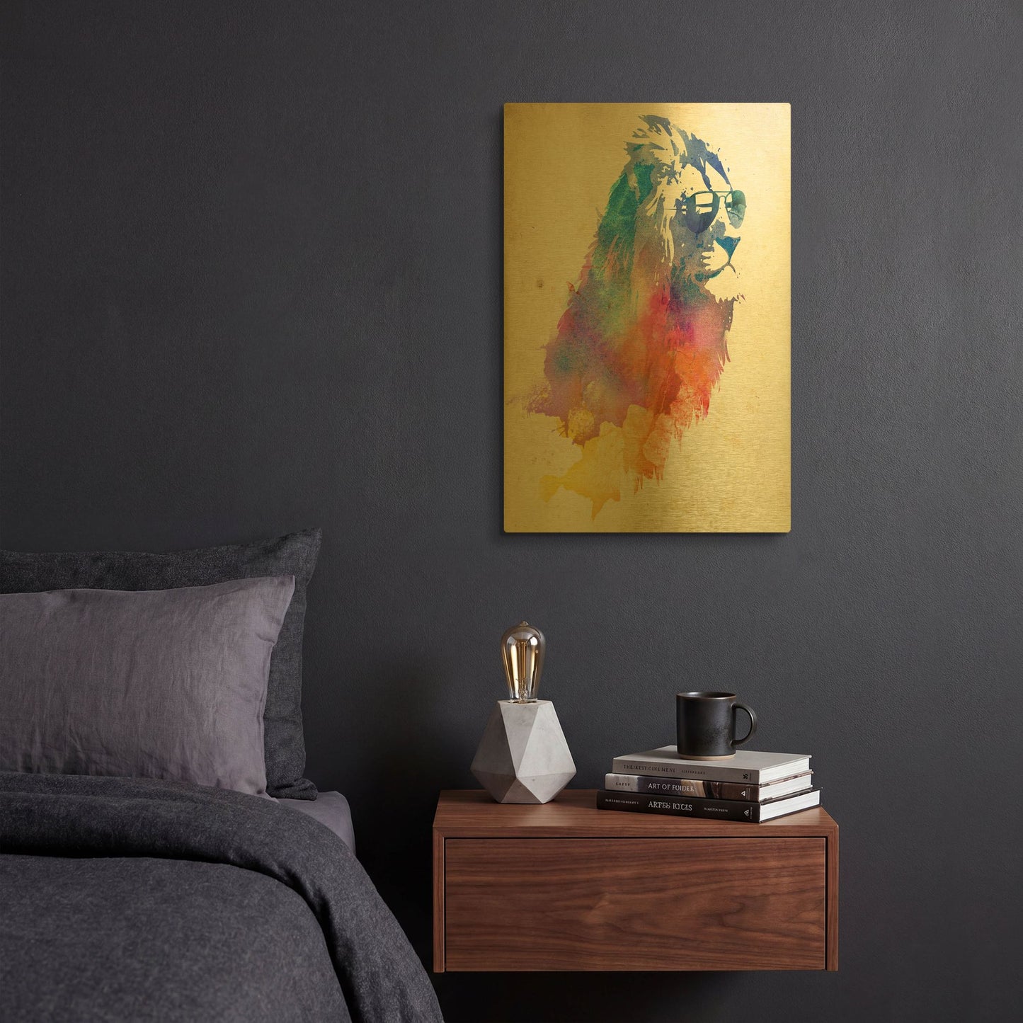 'Sunny Leo' By Robert Farkas Gold Metal Wall Art