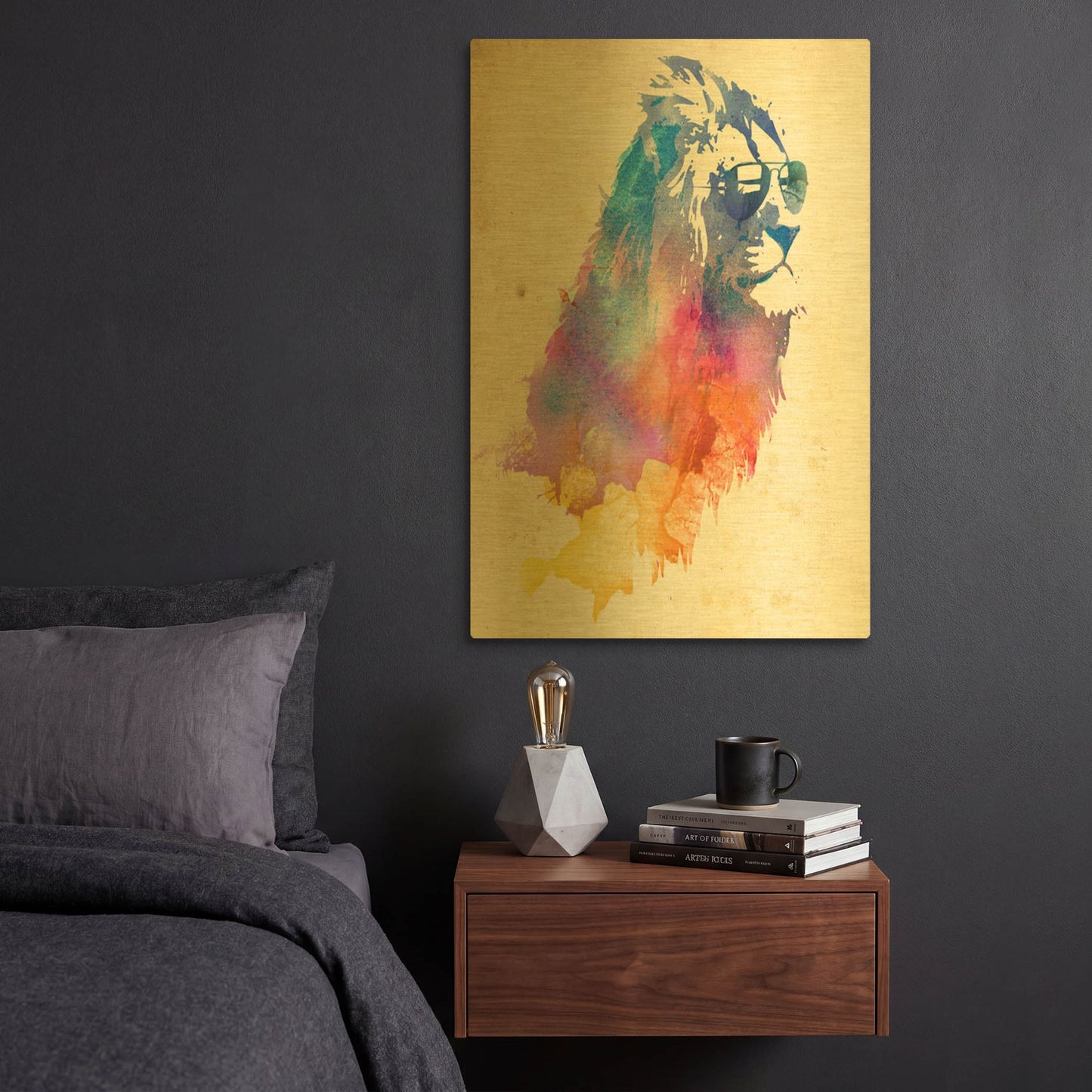 'Sunny Leo' By Robert Farkas Gold Metal Wall Art