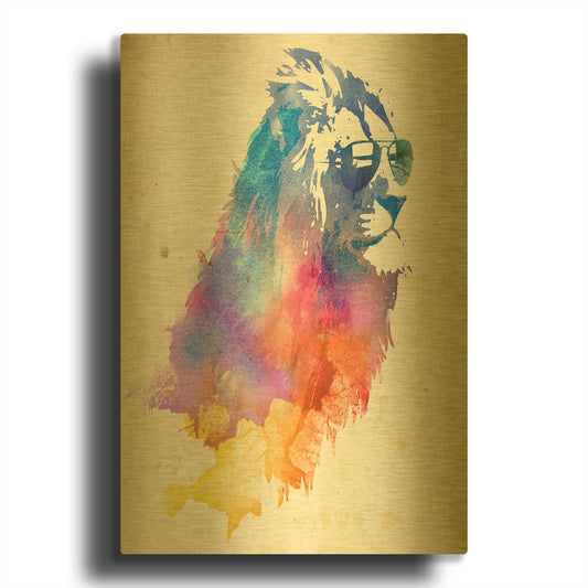 'Sunny Leo' By Robert Farkas Gold Metal Wall Art
