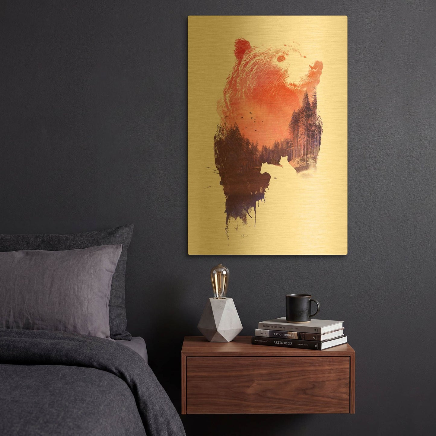 'Love Forever' By Robert Farkas Gold Metal Wall Art