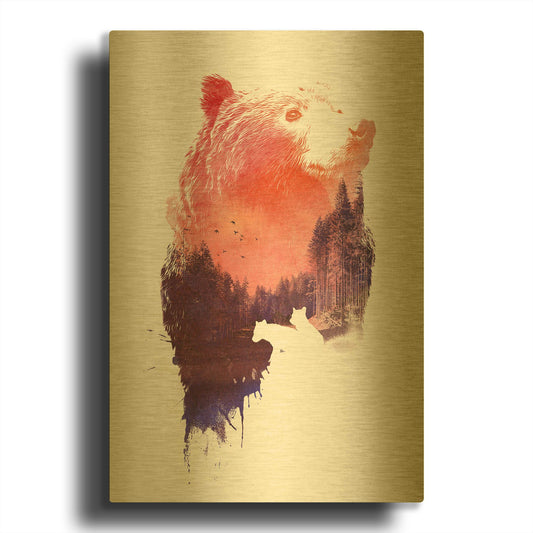 'Love Forever' By Robert Farkas Gold Metal Wall Art