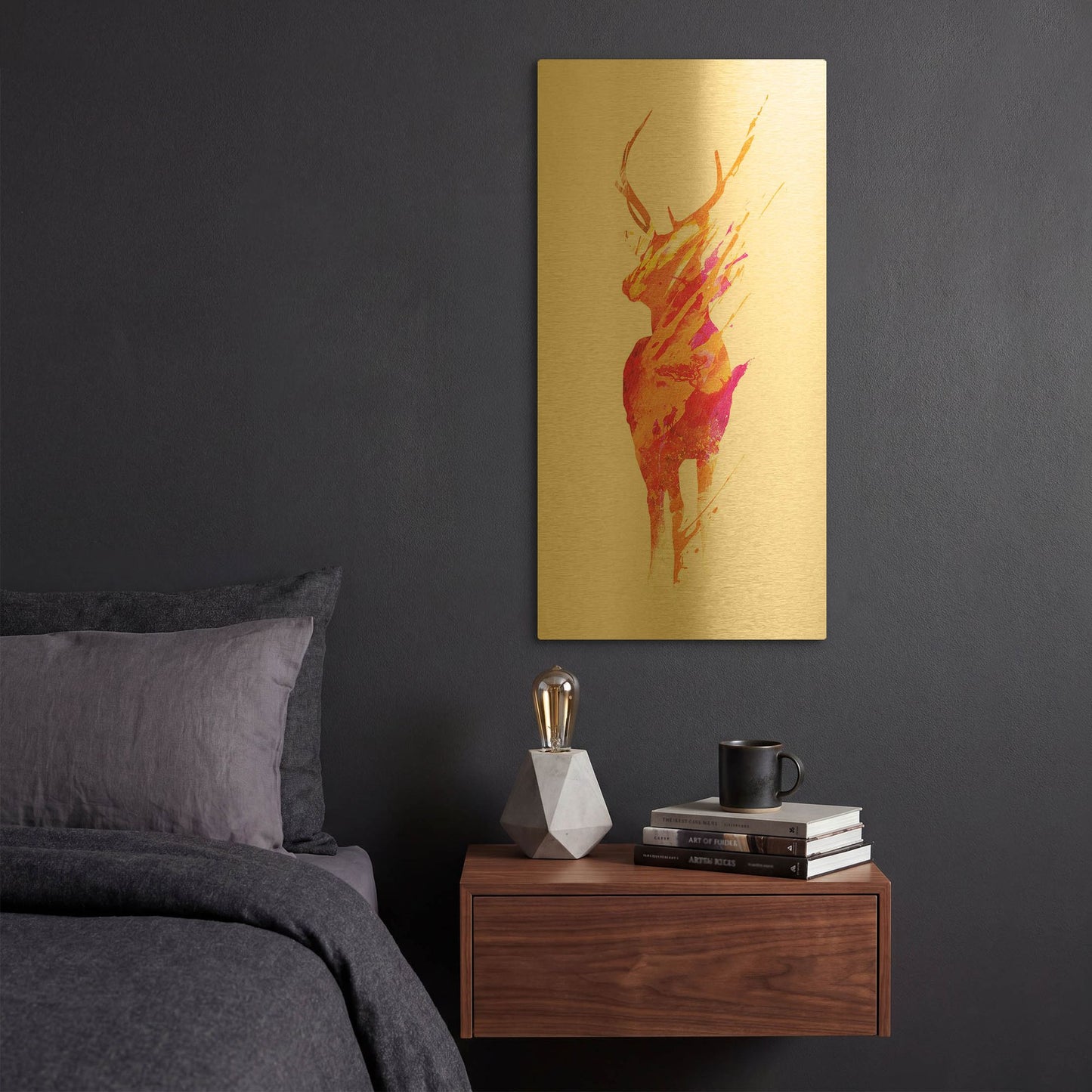 'On The Road Again' By Robert Farkas Gold Metal Wall Art