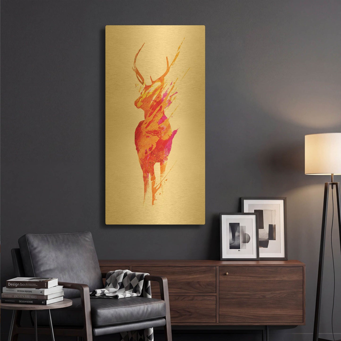 'On The Road Again' By Robert Farkas Gold Metal Wall Art