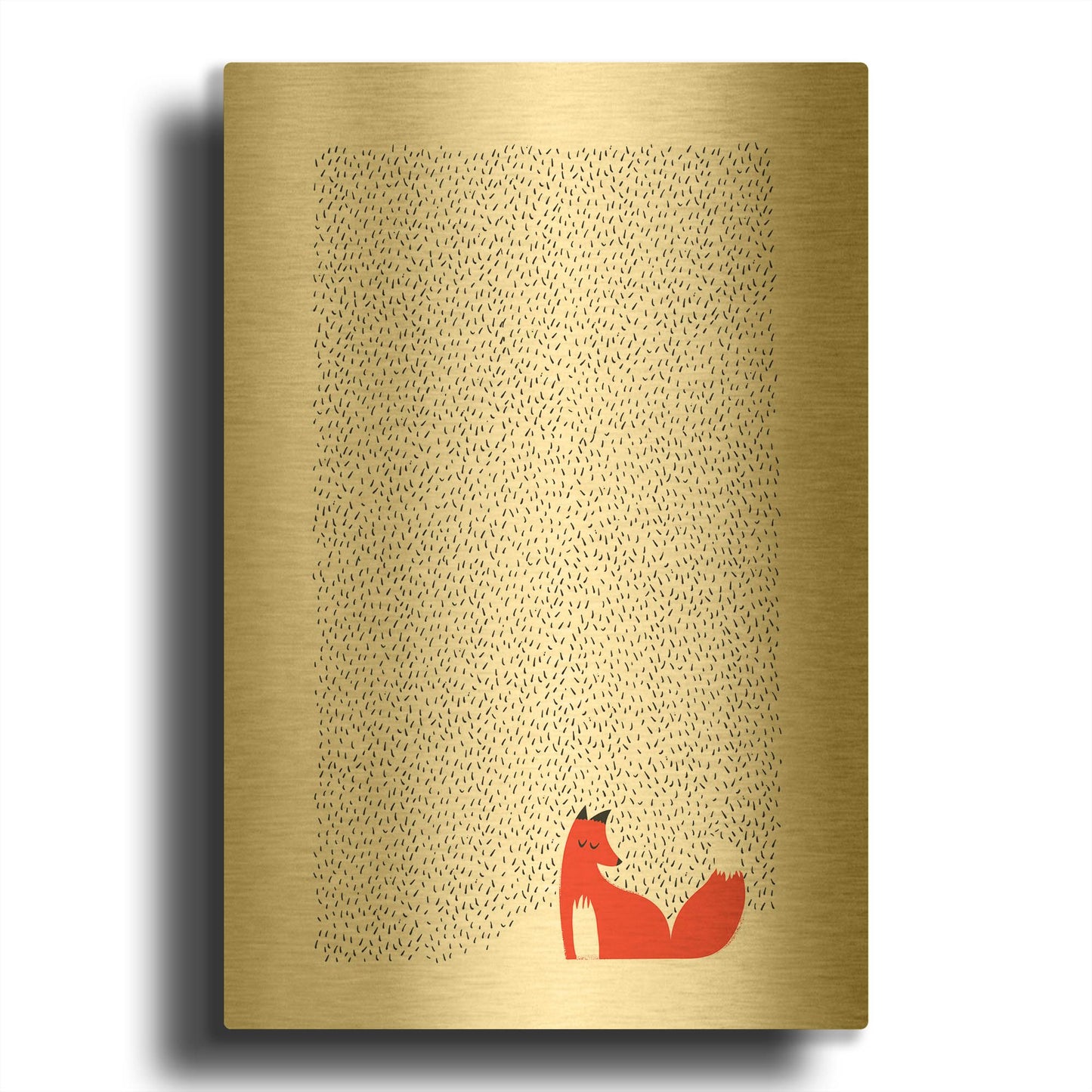 'Black Grass' By Robert Farkas Gold Metal Wall Art