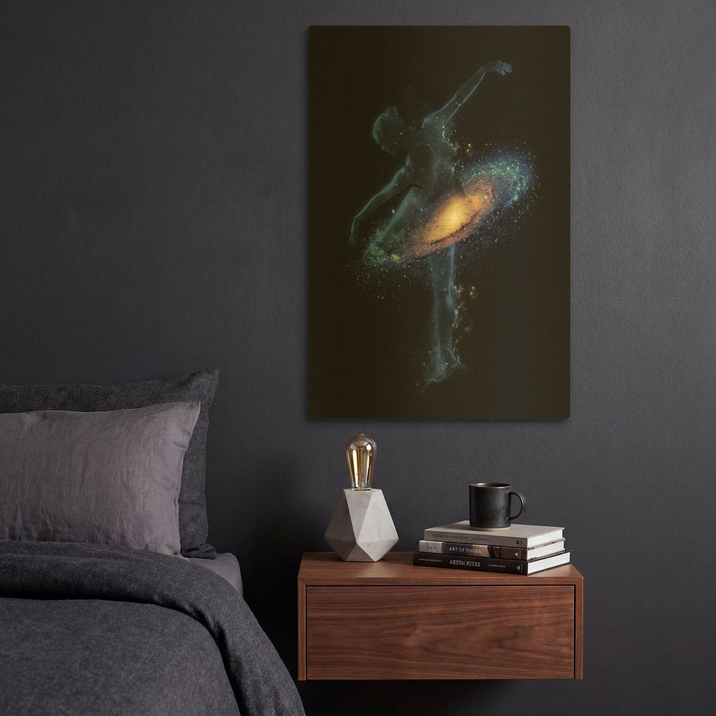 'Cosmic Dance' By Robert Farkas Gold Metal Wall Art